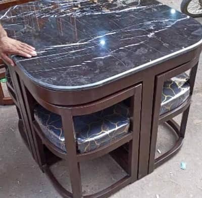 4 Seater Dining Marble Top