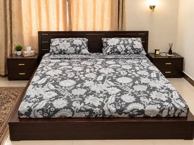 Original Solid Sheesham Wood King Size Bed Set