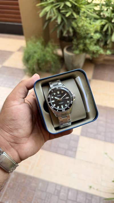 Fossil Dalton three-hand stainless steel