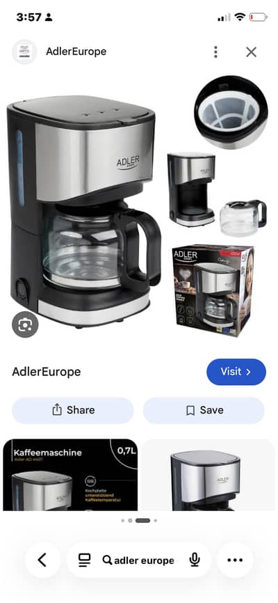 Adler Europe coffe maker machine /black coffee maker