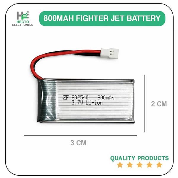 Fighter Jet Battery 3.7v 800Mah lipo battery price in pakistan
