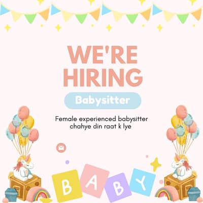 Experience Female babysitter wanted