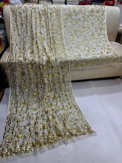 Heavy Mukesh hand work, shirt and dopatta, 2piece dress, heavy