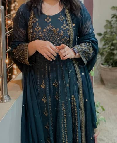 Dark Green Over coat frock