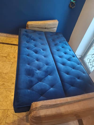 Original New Diamond wood Sofa cum bed slightly used for sale