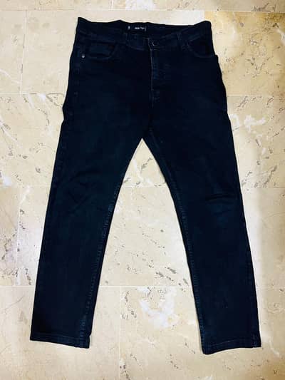 Men's Mango Man Black Straight Fit Denim Jeans