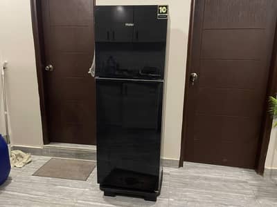 Haier 276 Refrigerator Black Glass | 1 Month Used | 10/10 | 10 Year Wa