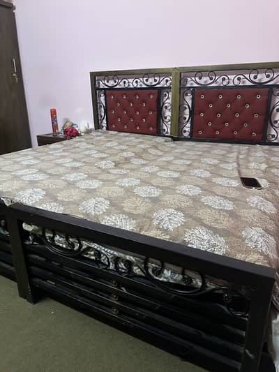Twin iron beds for sale with mattress