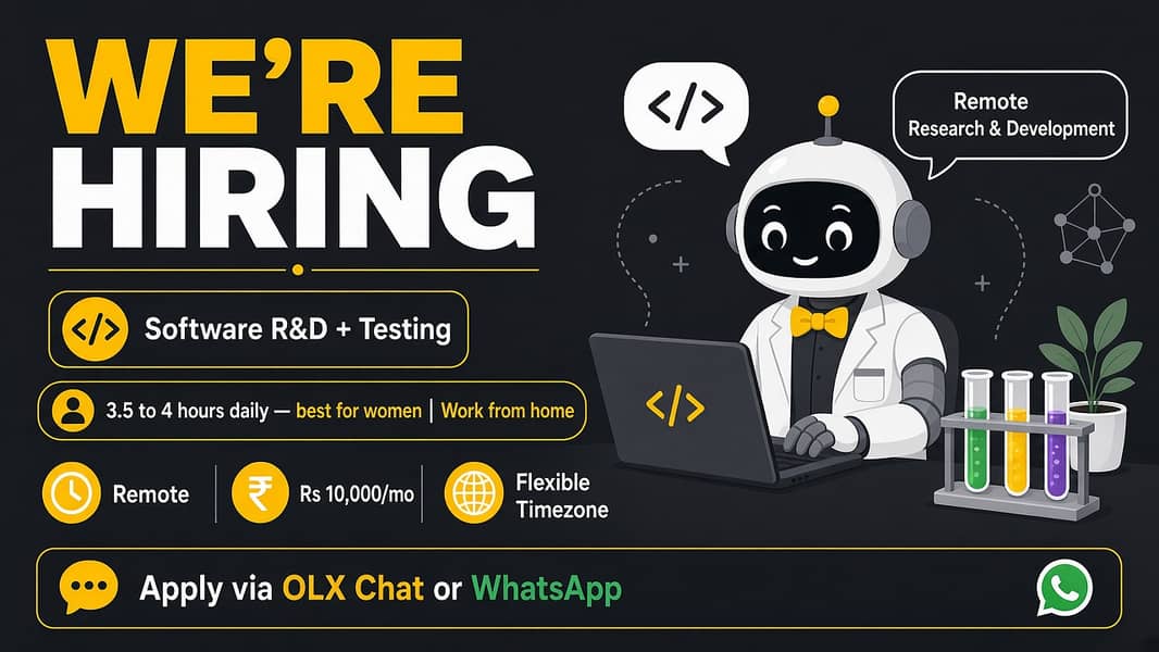 Remote Research & Development Role – Software R&D & Testing 0