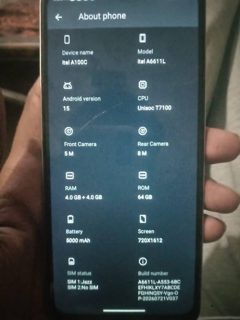 Itel A100C 0