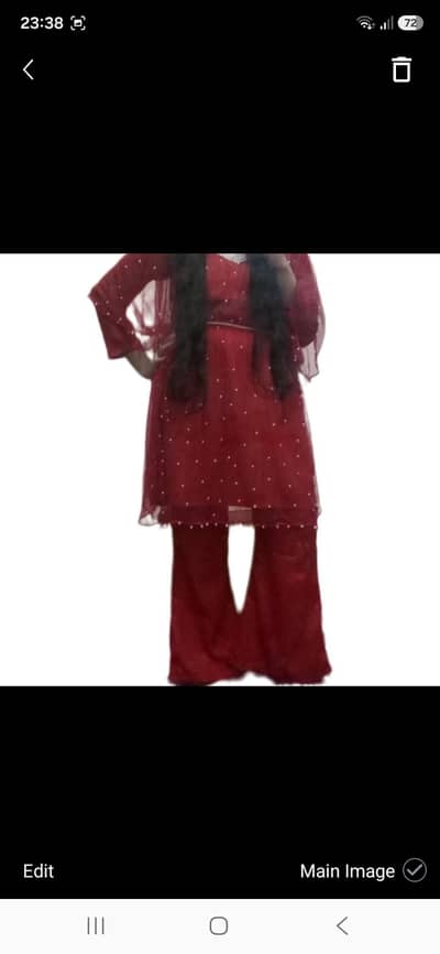 kaftan style dress with inner and pearls belt