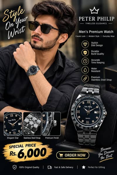 Men’s Premium Luxury Watches | Stylish Stainless Steel Quartz Watch