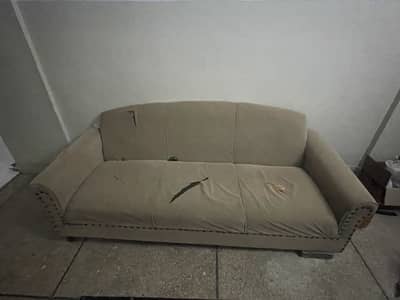 5 Seater Sofa Set 3+1+1 | Wooden Structure Velvet Fabric