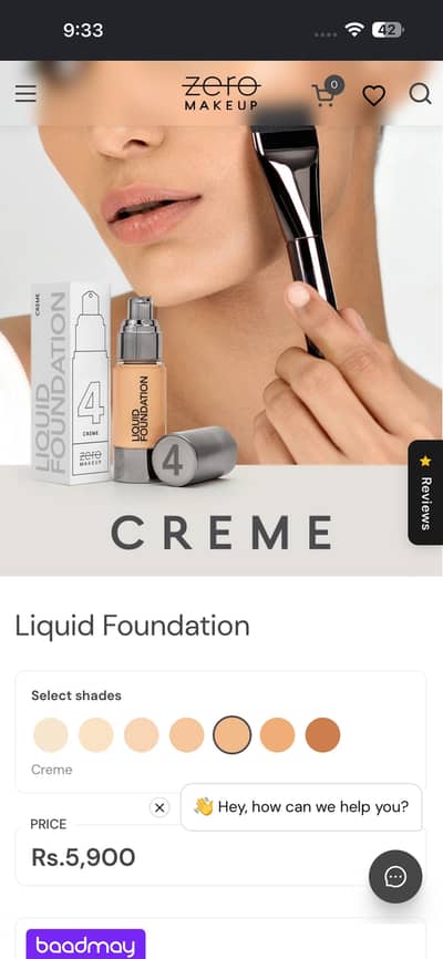 Nabila liquid foundation shade creme only swatched once
