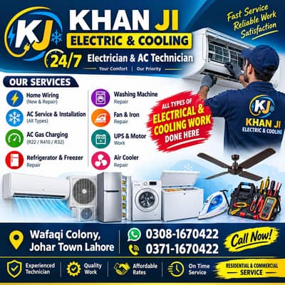 AC Technician & Electrician/ Home Wiring/ All Electronics Repair