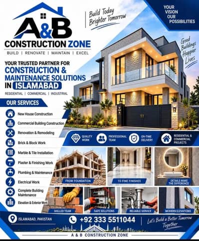 Home &House Construction/Home Renovation/Landscaping/Ceiling/Tile Work