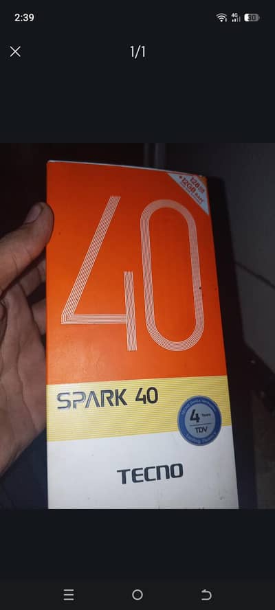 Tecno spark 40 6/128 10/10 condition
