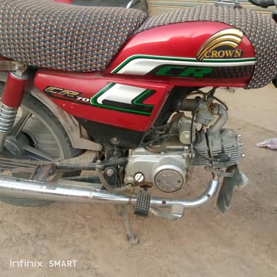crown lifan self start 70cc bike in good condition