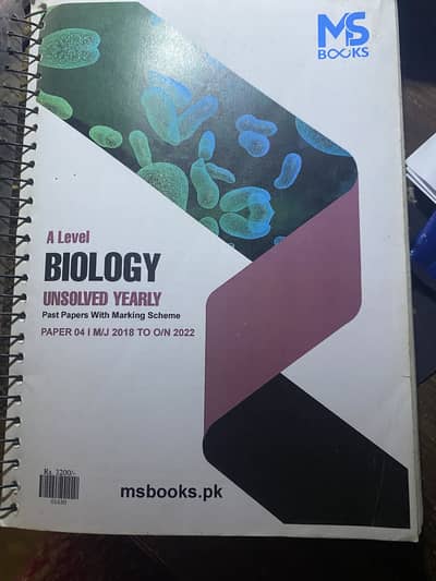 A level biology yearly paper 4 unused