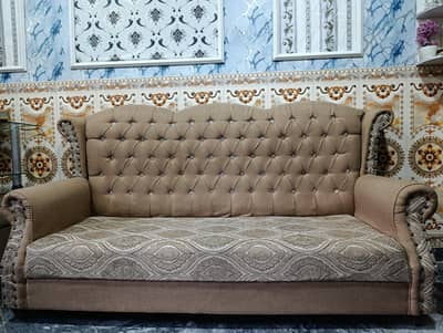 5 seater Sofa set for sale + center table with 4 cushion chairs