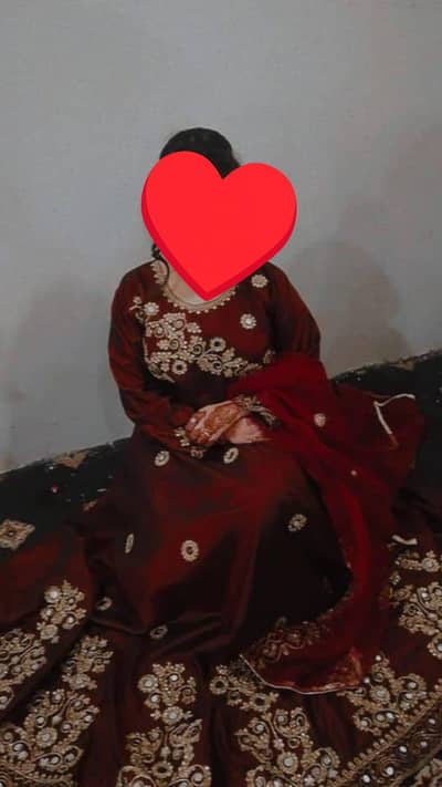 Maroon Embroidered  mirror work Elegance. Party wear