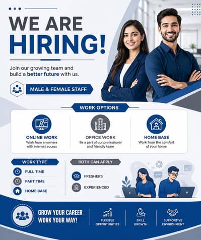 Hiring male and female for work
