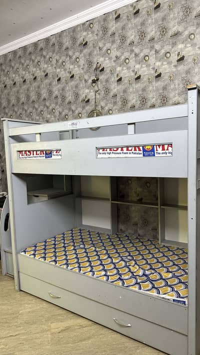Kids Wooden Triple Bunker Bed