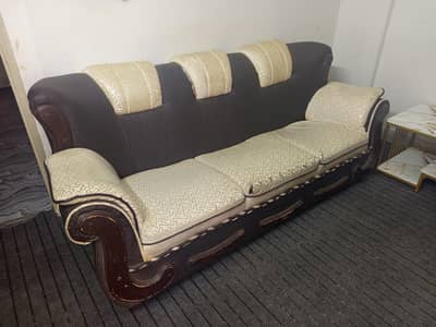 5 seater wooden Ragzine sofa set