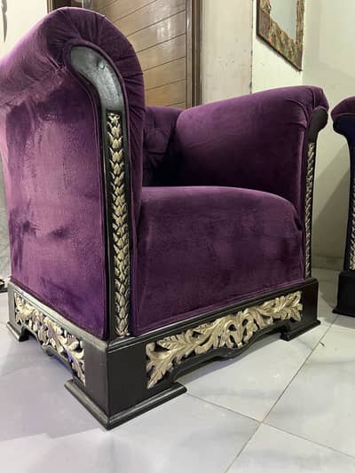 5 seater wooden sofa set