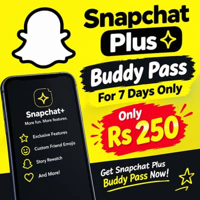 Snapchat chat plus buddy pass RS 250 for 7 days only