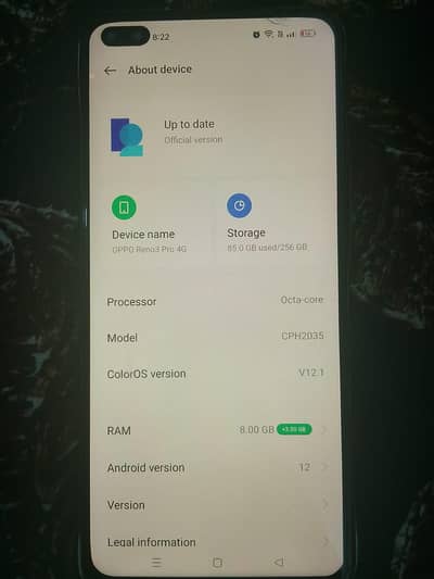 Oppo  Reno 3Pro 8/256