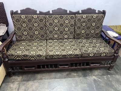 Pure Wooden Sofa Set For Sale Urgent