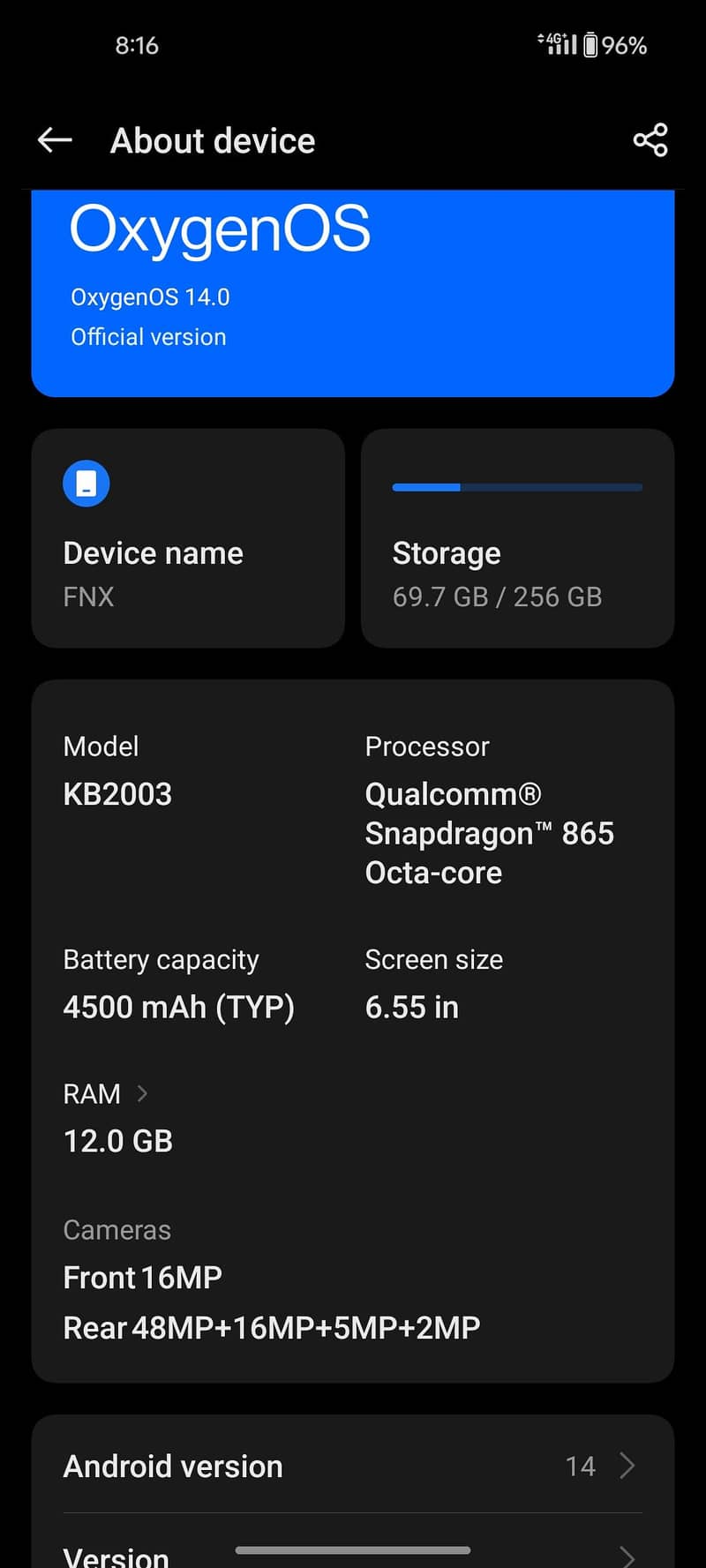 One Plus 8T 5
