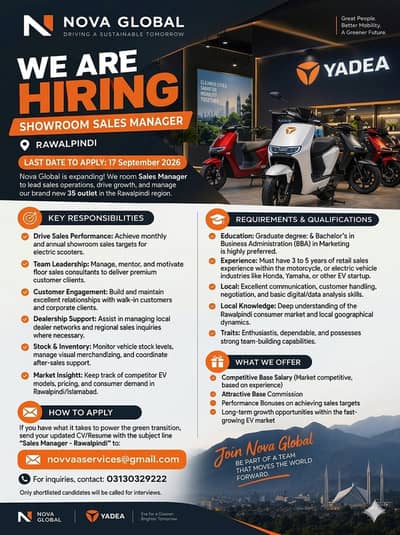 Sales Manager EV Bikes