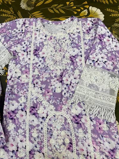 3pc Embroided New Lawn Suit