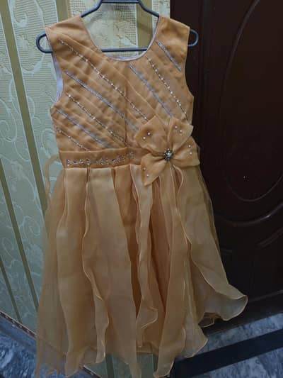 Golden Coloured Frock - Girls