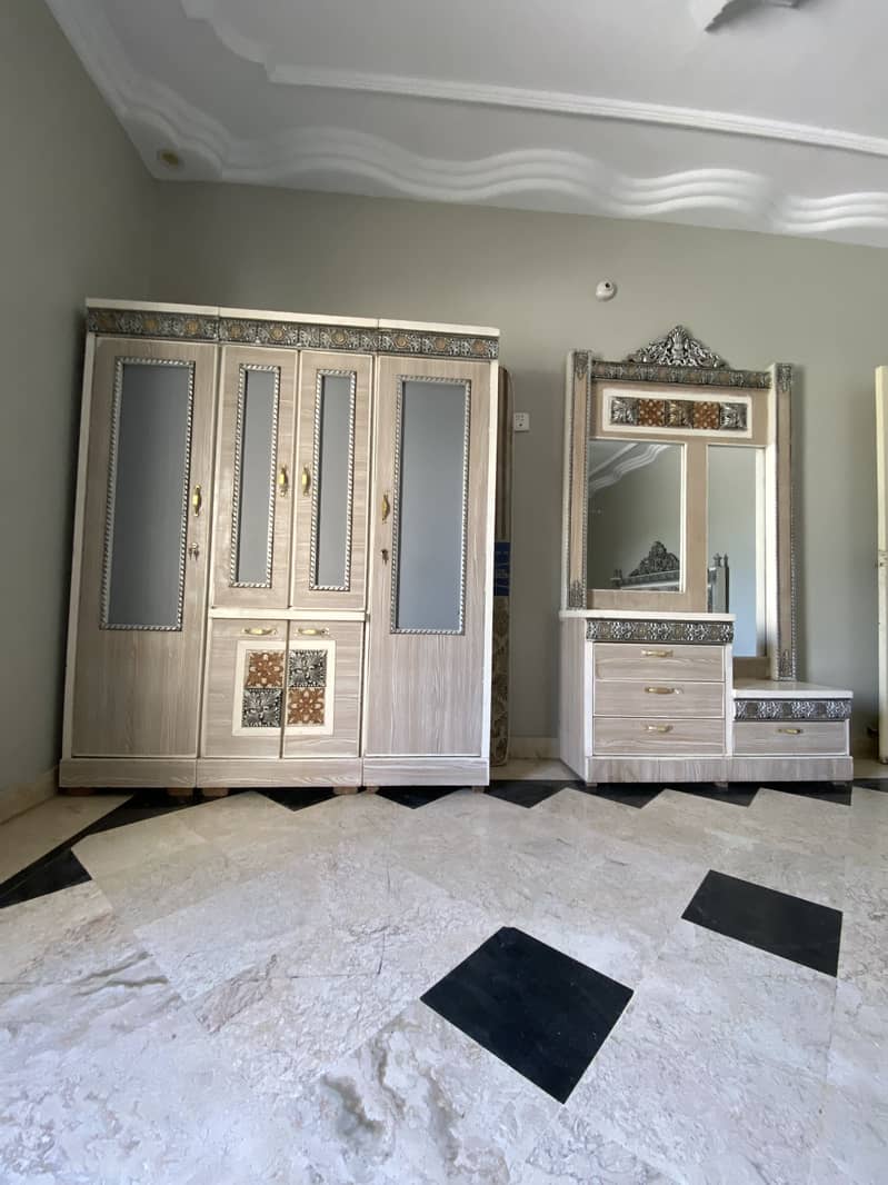 Bed ,mattress,divider , dressing table 1