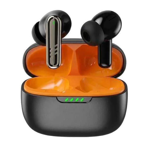TWS Wireless Earbuds with LED Charging Case, 5.3 Bluetooth, Deep Bass, HD Microphone, Touch Controls, Sports Audio (Black & Yellow)
