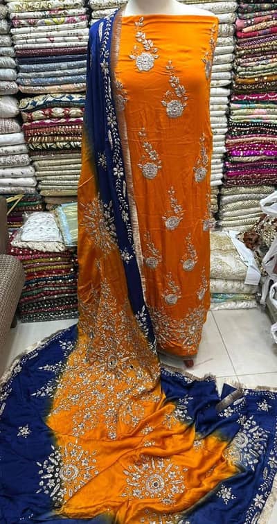 Heavy Embroidery | Fancy Bridal Dress | ZariEdge, handmade work, unsti