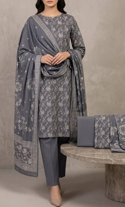premium  dhanak 3pc unstitched suite| Quality Guarantee RS _2700