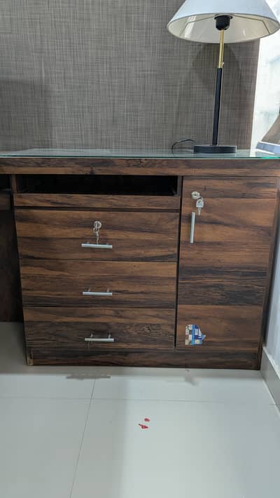 Executive CEO Side Rack Credenza – Wooden Desk Storage Unit