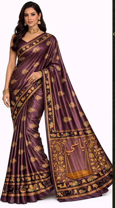Digital Printed Silk Saree