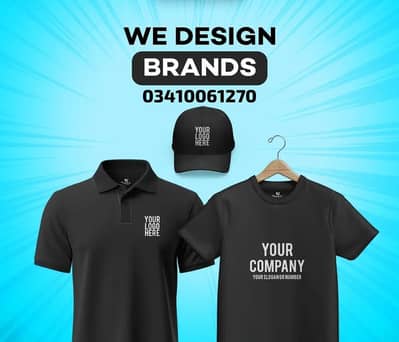 customize logo printing tshirts caps polo shirts hoodies