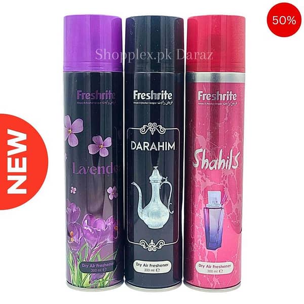 Air Freshener LAVENDER | DARAHIM | SHAHILS | Pack of 3 300ml Big Bottle Freshrite Room Spray Imported High Quality Value Budget Pack Deal Offer Fresh Scent Fragrance | Wash Room Bath Room Easy to use | Office Room | Car Air Freshener | Hotel Room Gifting