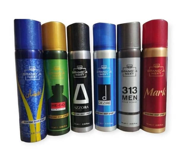 Pack of 6 Body Sprays for Men and Women – 75 ml Each