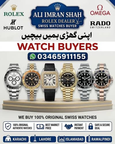 I buy Rolex Omega Cartier Rado AP Hublot Chopard Breitling Longines
