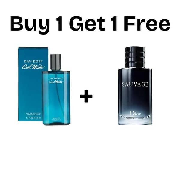 Pack of 2 Perfume Sets: Cool Water EDT 100ml and Sauvage Impression EDP 100ml – Unisex Gift Pack