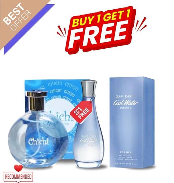Pack of 2 Perfume Deal: Cool Water Women + Chichi Blue Men (Buy 1 Get 1 Free) – Ideal Gift