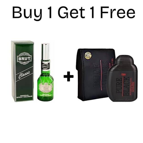 Brut Perfume with Free Pure Black Perfume – 2.2 Big Sale, Buy 1 Get 1 Free, Men Gift Deal