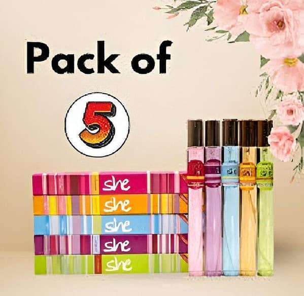 PACK OF 5 Women's Pocket Pen Perfume Fragrance (35 ML)